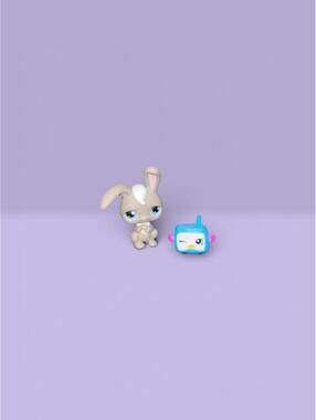 Littlest Pet Shop Bunny Gray White #14 LPS